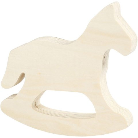 Konik na biegunach ze sklejki 13x13,5 cm Konik na biegunach ze sklejki 13x13,5 cm