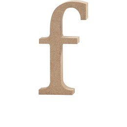 Litera f z MDF H: 13 cm