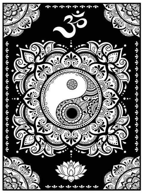Kolowanka Welw. 29,7x21 Mandala Yin Yang Kolowanka Welw. 29,7x21 Mandala Yin Yang