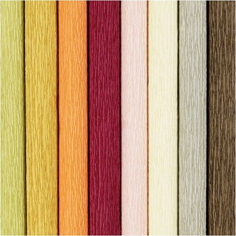 Krepina 25x60 cm 8 ark. kol. przygaszone Krepina 25x60 cm 8 ark. kol. przygaszone