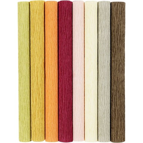 Krepina 25x60 cm 8 ark. kol. przygaszone Krepina 25x60 cm 8 ark. kol. przygaszone