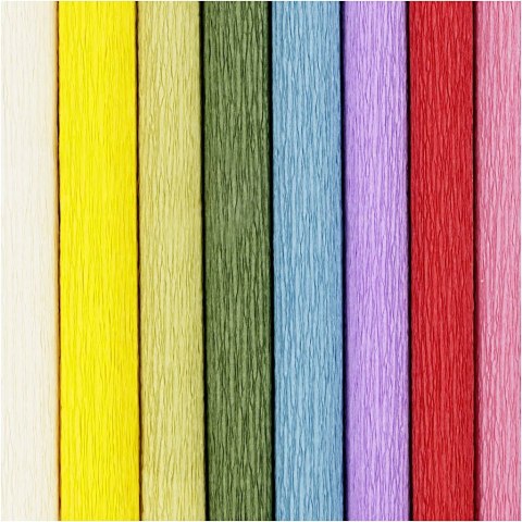 Krepina 25x60 cm 8 ark. kol. podstawowe Krepina 25x60 cm 8 ark. kol. podstawowe
