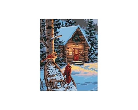 Malowanie po numerach 40x50cm leśniczówka Malowanie po numerach 40x50cm leśniczówka