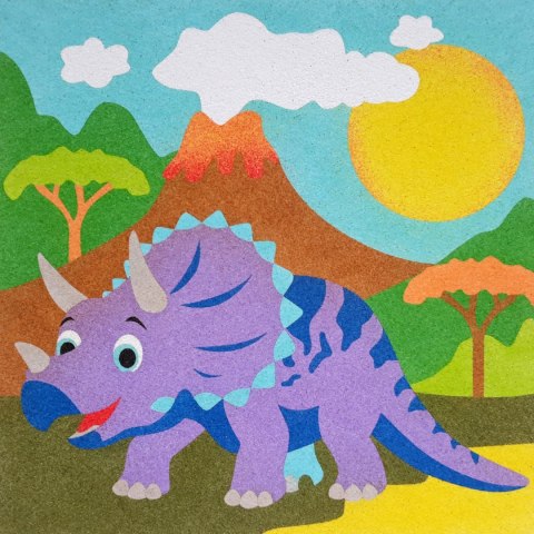 Zestaw do malowania piaskiem, 2 Obrazki Dinozaury Zestaw do malowania piaskiem, 2 Obrazki Dinozaury