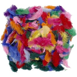 Piórka indycze Kolorowe 7-8 cm, 50 g