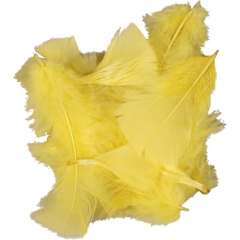 Piórka indycze Żółte 7-8 cm, 50 g Piórka indycze Żółte 7-8 cm, 50 g