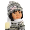 Hiszpańska lalka lu azjatka w czapce - 28cm