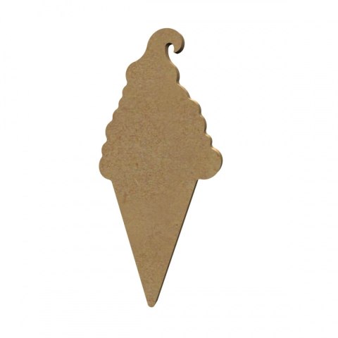 Dekoracja z MDF Lody w Rożku 10 cm Dekoracja z MDF Lody w Rożku 10 cm