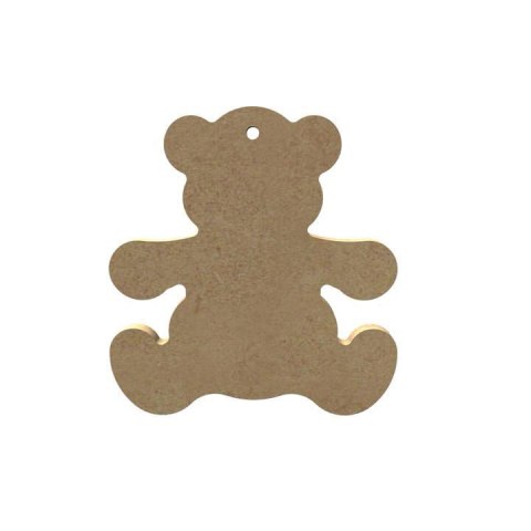 Zawieszka z MDF Miś 10x10 cm Zawieszka z MDF Miś 10x10 cm