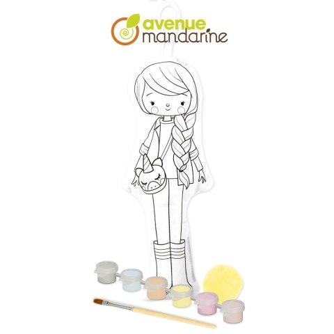 Lalka Chloe z materiału do pomalowania Lalka Chloe z materiału do pomalowania