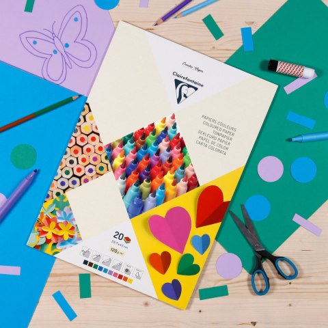 Blok papierów kolorowych A3 120g 20ark Blok papierów kolorowych A3 120g 20ark