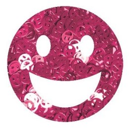 Brokat Metaliczny Buźki Smiley Różowe