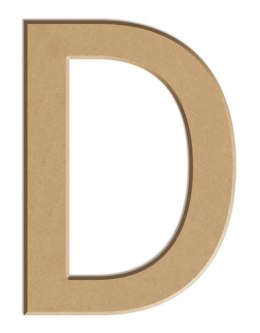 Litera płaska D z MDF H: 10 cm
