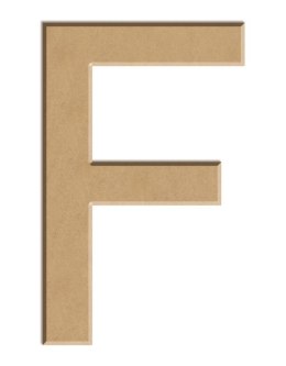 Litera płaska F z MDF H: 10 cm
