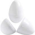 Plastikowe Białe Jajka H: 8,8 cm 12 szt.
