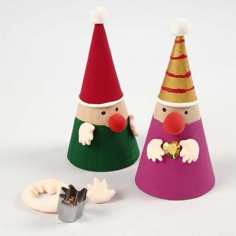 Stożek z papier-mache H: 14 cm, D: 7 cm Stożek z papier-mache H: 14 cm, D: 7 cm