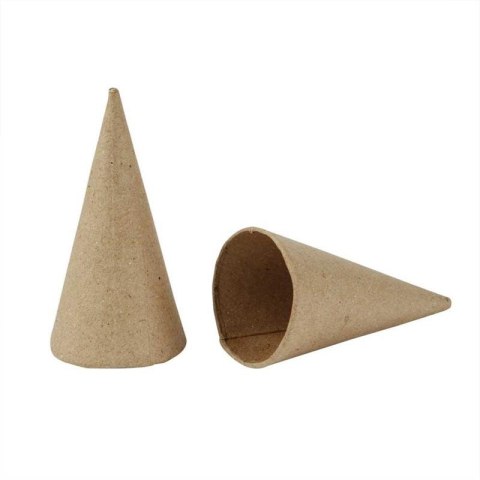 Stożek z papier-mache H: 8 cm, D: 4 cm Stożek z papier-mache H: 8 cm, D: 4 cm