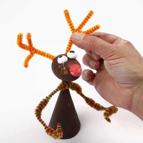 Stożek z papier-mache H: 8 cm, D: 4 cm Stożek z papier-mache H: 8 cm, D: 4 cm
