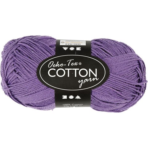 Włóczka bawełna Oeko-Tex Purpurowa 50 g Włóczka bawełna Oeko-Tex Purpurowa 50 g