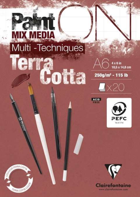 Blok papieru Terakota A6, 250 g, 20 ark Blok papieru Terakota A6, 250 g, 20 ark