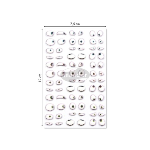 Naklejki 3D wypukłe Oczy Ekspresyjne Naklejki 3D wypukłe Oczy Ekspresyjne