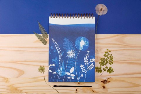 Szkicownik na spirali A4 Cyanotype Szkicownik na spirali A4 Cyanotype
