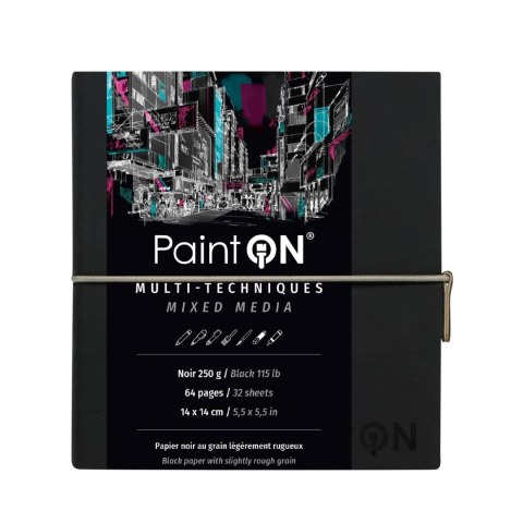 Szkicownik Paint`On 14x14 250g Czarny Szkicownik Paint`On 14x14 250g Czarny