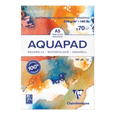 Blok akwarelowy AQUAPAD A5, 300g, 70 ark Blok akwarelowy AQUAPAD A5, 300g, 70 ark