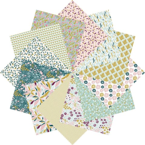 Papier Origami Wzory ze Złotym 12x12cm