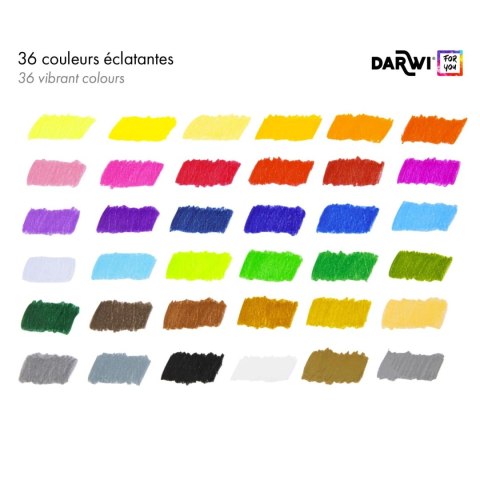 Kredki ołówkowe Darwi 36 kolorów
