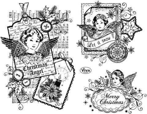 Stemple VivaDECOR Świąteczne Anioły