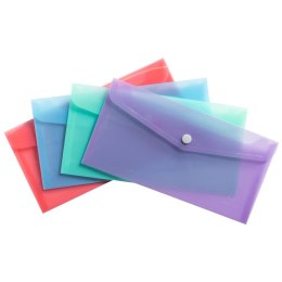 Koperty na zatrzask 23x12cm Pastel 4 szt