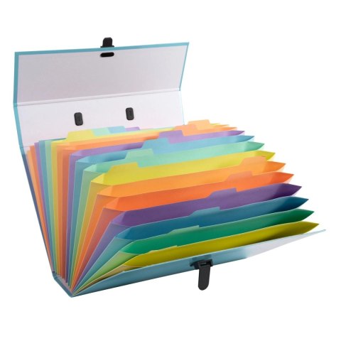 Teczka harmonijkowa 18 przeg. Błękitna