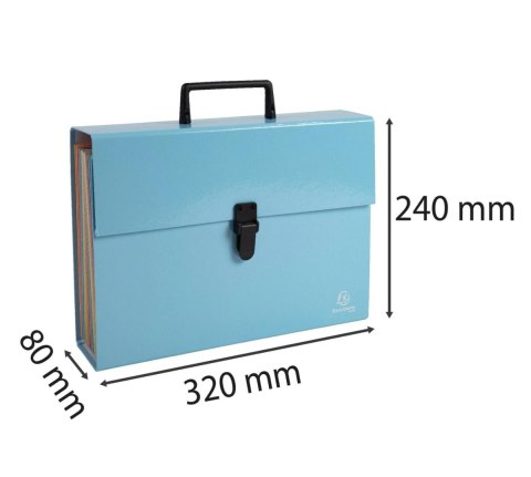 Teczka harmonijkowa 18 przeg. Błękitna