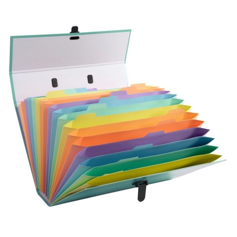 Teczka harmonijkowa 18 przeg. Miętowa