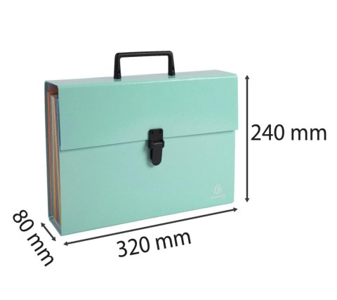 Teczka harmonijkowa 18 przeg. Miętowa