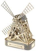 Drewniane puzzle mechaniczne 3d wooden.city - wiatrak