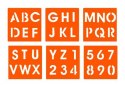 Zestaw 6 szablonów Alfabet i Cyfry