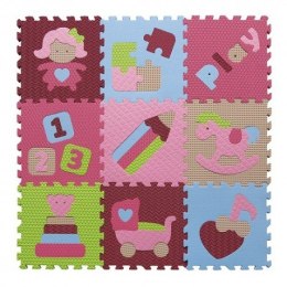 Puzzle Piankowe Podłogowe -Świat Zabawek różowy - 51 elementów