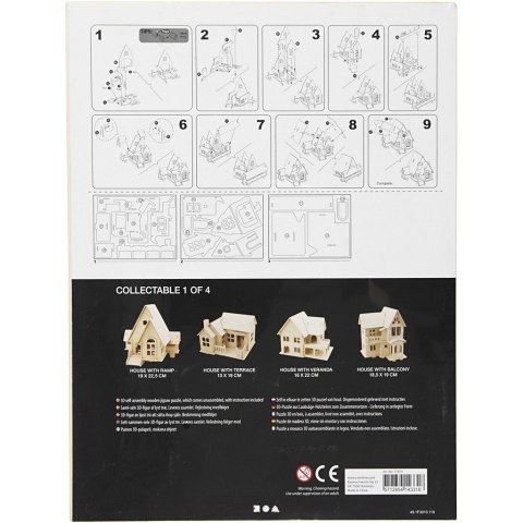 Puzzle 3D drewniane Domek 1 Puzzle 3D drewniane Domek 1