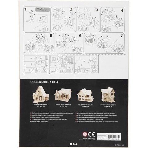 Puzzle 3D drewniane Domek 2 Puzzle 3D drewniane Domek 2