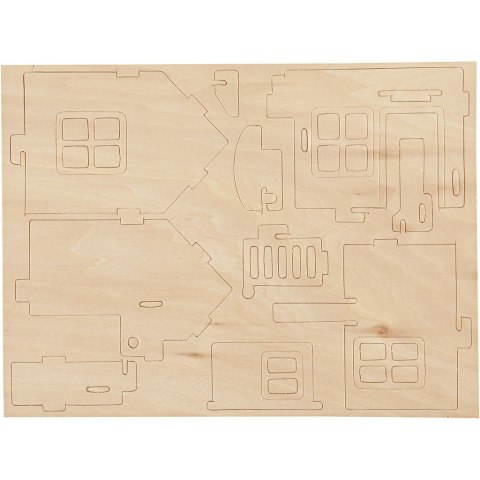 Puzzle 3D drewniane Domek 2 Puzzle 3D drewniane Domek 2
