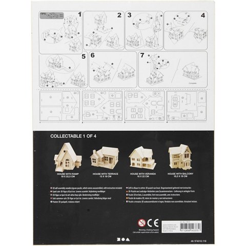 Puzzle 3D drewniane Domek 3 Puzzle 3D drewniane Domek 3