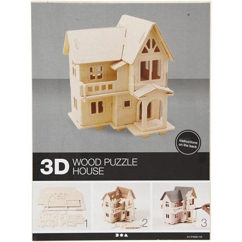 Puzzle 3D drewniane Domek 4 Puzzle 3D drewniane Domek 4