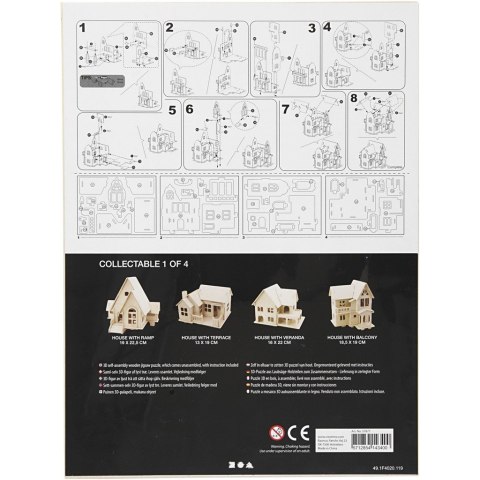 Puzzle 3D drewniane Domek 4 Puzzle 3D drewniane Domek 4