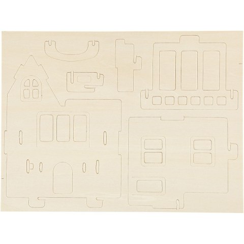 Puzzle 3D drewniane Domek 4 Puzzle 3D drewniane Domek 4