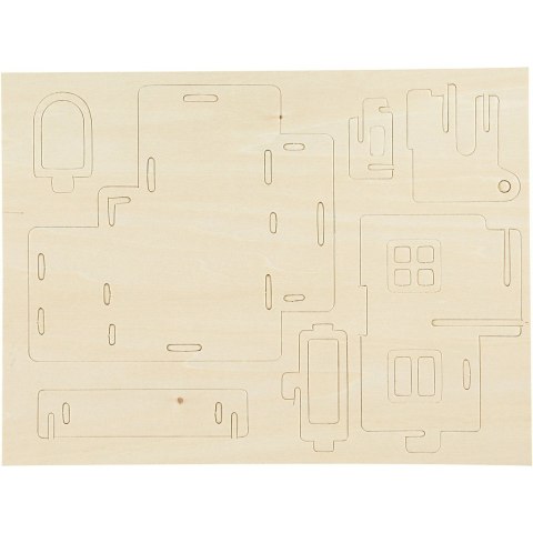 Puzzle 3D drewniane Domek 4 Puzzle 3D drewniane Domek 4