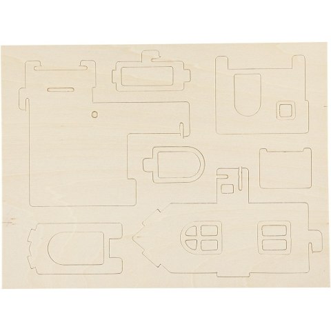 Puzzle 3D drewniane Domek 4 Puzzle 3D drewniane Domek 4