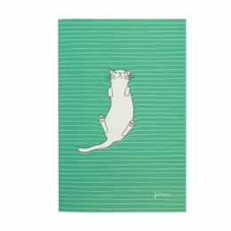 Zeszyt Średni - koty - Feline fine (bold green)